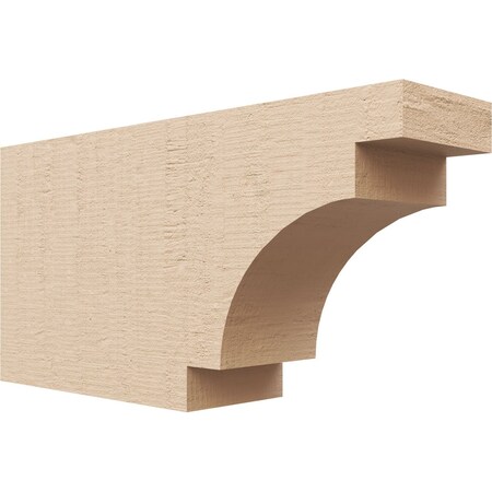 Ekena Millwork 4in. W x 8in. H x 16in. L Mediterranean Woodgrain TimberThane Rafter Tail, Primed Tan RFTUR04X08X16MEDRCPR